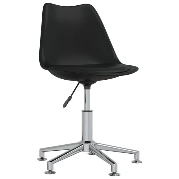 vidaXL drejelig spisebordsstol kunstl&aelig;der sort