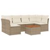 vidaXL sofas&aelig;t til haven 7 dele med hynder polyrattan beige