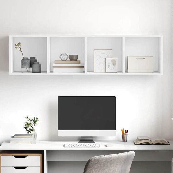 vidaXL v&aelig;gh&aelig;ngt tv-skab 37x37x142,5 cm konstrueret tr&aelig; hvid