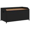 vidaXL opbevaringsb&aelig;nk 100x50x52 cm polyrattan og akacietr&aelig; sort