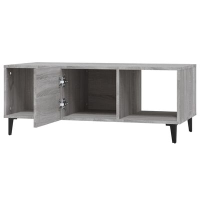 vidaXL sofabord 102x50x40 cm konstrueret træ grå sonoma-eg