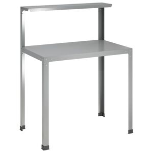 vidaXL Plantebord 100 x 50 x 104 cm Galvaniseret st&aring;l S&oslash;lv