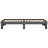 vidaXL daybed med udtræk 2x(90x200) cm massivt fyrretræ grå