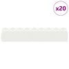 vidaXL Pl&aelig;nekanter 20 pcs Hvid 103 x 0,05 x 22 cm St&aring;l