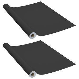 vidaXL selvkl&aelig;bende m&oslash;belfolie 2 stk. 500x90 cm PVC sort