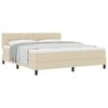 vidaXL Box spring seng med madras Creme 180 x 200 cm Stof