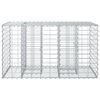 vidaXL Gabion h&oslash;jbed S&oslash;lv 100 x 60 x 55 cm Galvaniseret st&aring;l