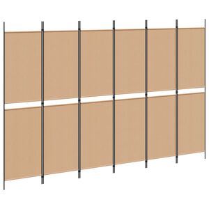 vidaXL 6-Paneler Rumdeler Beige 300 x 200 cm Stof