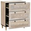 vidaXL Sideboard 60 x 33 x 75 cm Massivt mangotr&aelig; Hvid