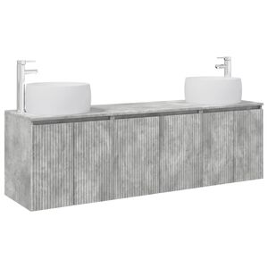 vidaXL Badev&aelig;relsesskabs&aelig;t 3 stk. Betongr&aring; 161,5 x 44,5 x 80 cm