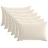 vidaXL Pude med pude HEERLEN 6 stk. Cremefarvet Chenille Stof