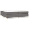 vidaXL Boxspring sengeramme 200x200 cm stof m&oslash;rkegr&aring;