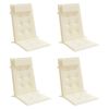 vidaXL stolehynder m. h&oslash;j ryg 4 stk. oxfordstof cremefarvet