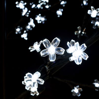 vidaXL juletræ 200 LED'er kirsebærblomst 180 cm koldt hvidt lys