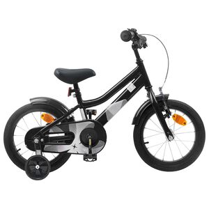 vidaXL B&oslash;rnecykel 12 tommer til 2-4 &aring;r gamle Sort