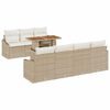 vidaXL Havesofa S&aelig;t 8 stk. Beige Poly rattan