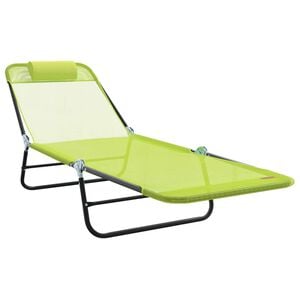 vidaXL Foldestol Gr&oslash;n 182 x 55 x 85,5 cm Textilene