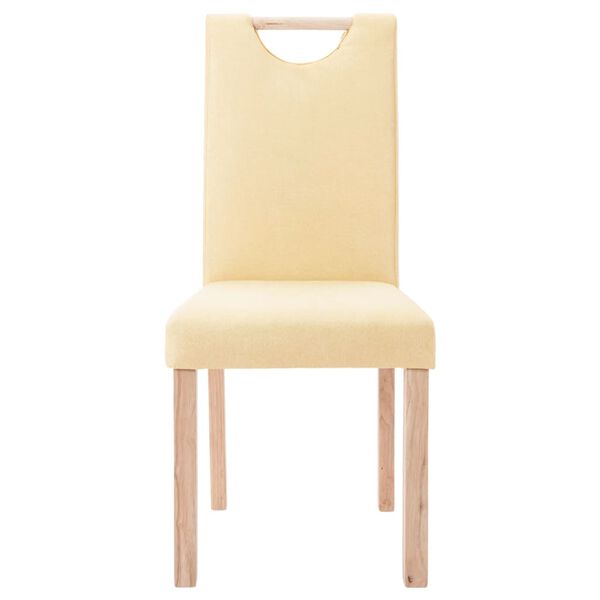 vidaXL spisebordsstole 2 stk. stof cremefarvet