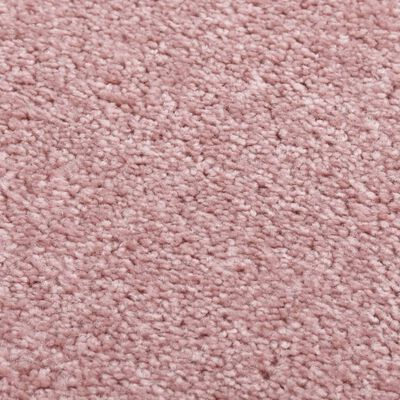 vidaXL gulvtæppe 80x150 cm kort luv lyserød