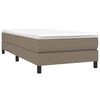 vidaXL Boxspring sengeramme Taupe 100x200 cm Stof