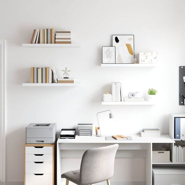 vidaXL v&aelig;ghylder 4 stk. 80x23,5x3,8 cm MDF hvid