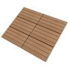 vidaXL Terrasse Flise 6 pcs Brun 60 x 30 cm WPC