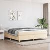 vidaXL Boxspring sengeramme 200x200 cm stof cremefarvet