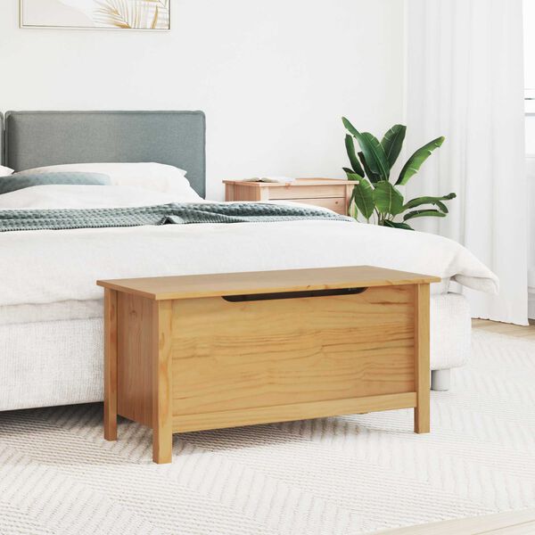 vidaXL Opbevaringskasse Hill Honningbrun 90 x 40 x 45 cm