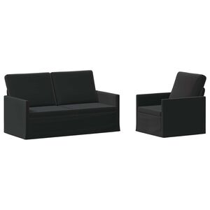 vidaXL Sofa S&aelig;t 2 pcs Sort Velour (V)