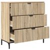 vidaXL Sideboard Sonoma-eg 79,5 x 33 x 82 cm Konstrueret træ