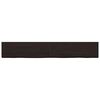 vidaXL bordplade 180x40x(2-4) cm behandlet massivt egetræ mørkebrun