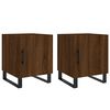 vidaXL sengeborde 2 stk. 40x40x50 cm konstrueret tr&aelig; brunt egetr&aelig;