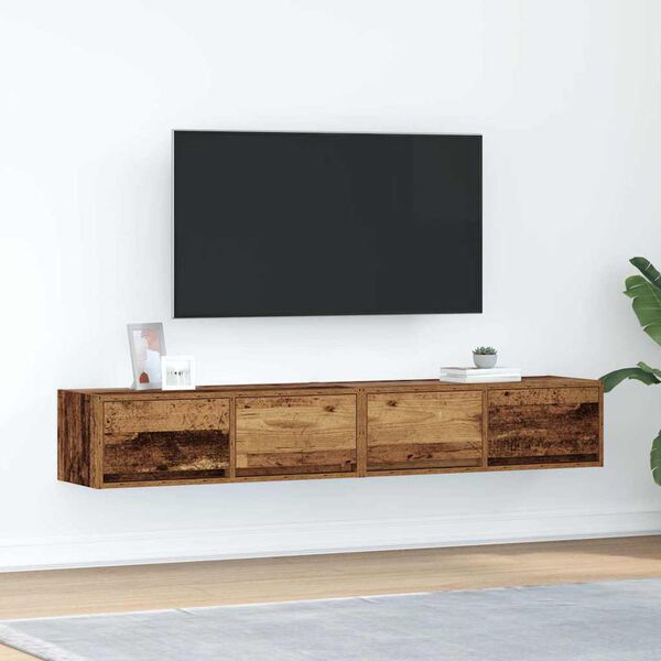 vidaXL tv-borde 2 stk. 80x31x25,5 cm konstrueret tr&aelig; gammelt tr&aelig;look