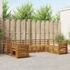 vidaXL Sofas&aelig;t 9 pcs Naturfarvet Massivt Akacietr&aelig;