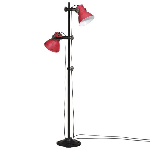 vidaXL gulvlampe 25 W 25x25x90/140 cm E27 rustik r&oslash;d