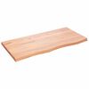 vidaXL v&aelig;ghylde 100x50x(2-4) cm behandlet massivt egetr&aelig; lysebrun