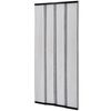 Insektd&oslash;r med 4 baner netgardin 220 x 100 cm Sort Polyester