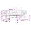 vidaXL daybed med skuffer uden madras 90x200 cm massivt træ gyldenbrun