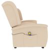 vidaXL 2-personers massagestol stof cremefarvet