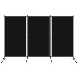 vidaXL 3-panels rumdeler 260 x 180 cm sort