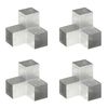 vidaXL stolpebeslag Y-form 4 stk. 101x101 mm galvaniseret metal