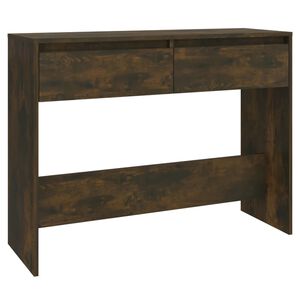 vidaXL konsolbord 100x35x76,5 cm konstrueret tr&aelig; r&oslash;get egetr&aelig;sfarve