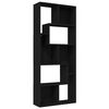 vidaXL bogreol 67x24x161 cm konstrueret tr&aelig; sort