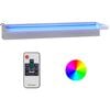 vidaXL vandfald med LED'er og RGB-farver 60 cm rustfrit st&aring;l