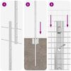 vidaXL Hegn med post S&oslash;lv 1,4 x 10 m St&aring;l