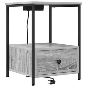 vidaXL Natskab med skuffe Gr&aring; Sonoma 42 x 41 x 56 cm Konstrueret tr&aelig;