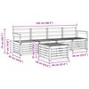 vidaXL Sofas&aelig;t 5 pcs Naturfarvet Massivt Akacietr&aelig;
