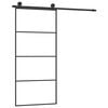 vidaXL skyded&oslash;r med hardwares&aelig;t 90x205 cm sikkerhedsglas aluminium