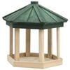 vidaXL fuglefoderhus 33x30 cm ottekantet massivt fyrretr&aelig;