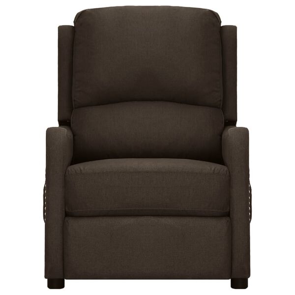 vidaXL eldrevet massagestol stof mørkebrun